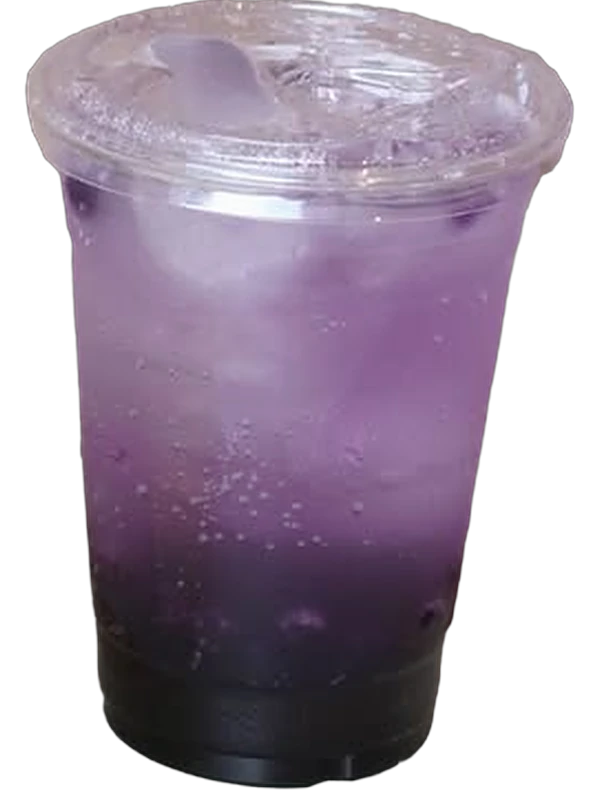 Soda italiana de taro con hielo